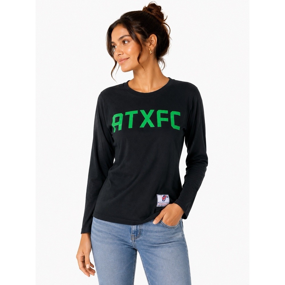 Mitchell Ness ATXFC Black Long Sleeve‎ Graphic Tee MLS Soccer Streetwear S